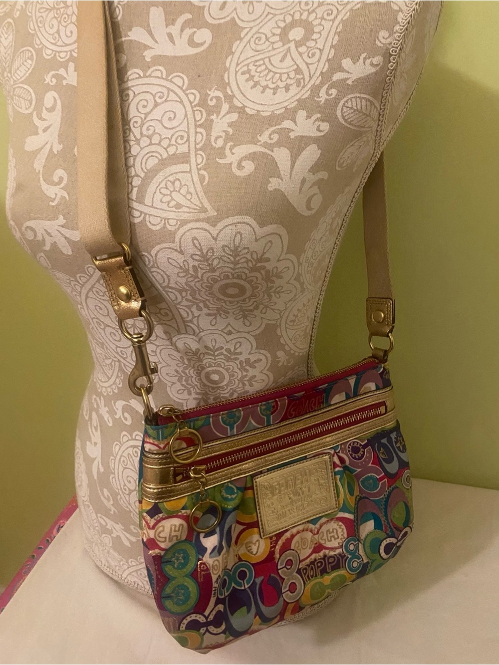 Y2K Coach Poppy Signature Pop C Glam Graffiti Crossbody Purse